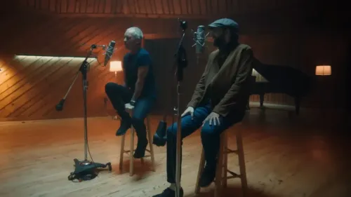 En la foto: Juan Luis Guerra y Sting