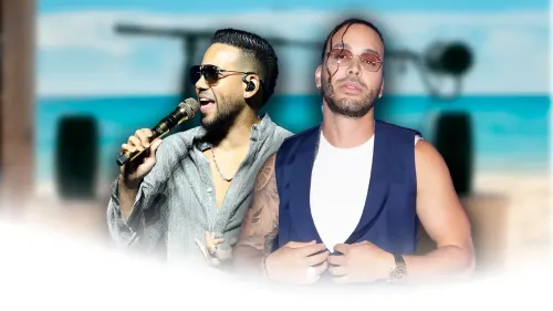 En la foto: Romeo Santos y Prince Royce